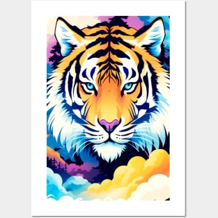 Tiger in the Mountains and Forests Posters and Art